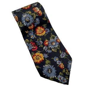 Vintage Liberty of London 100% Italian Silk Floral Tie